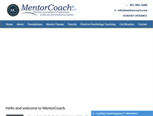 Tablet Screenshot of mentorcoach.com